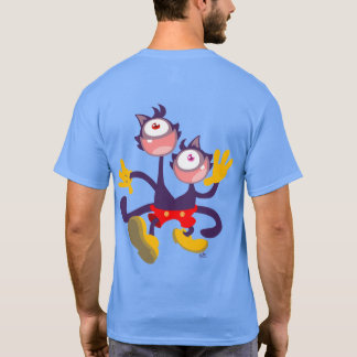 タンデムウォークの単眼猫Tシャツ(背中) Tシャツ