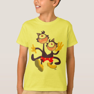タンデムウォークの単眼猫Tシャツ Tシャツ