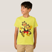 タンデムウォークの単眼猫Tシャツ Tシャツ (正面フル)