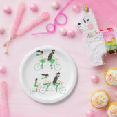 タンデムサイクリスト ペーパープレート (パーティー)