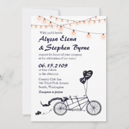 タンデムサイクリックスロマンカジュアル結婚式招待状 招待状