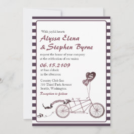 タンデムサイクリックスロマンカジュアル結婚式招待状 招待状