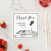 タンデムサイクリングカジュアルロマン結婚ティズカスタム スタンダードカクテルナプキン (インサイチュ)