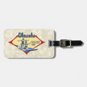 タンデムサーフィンのハワイのサーフボードの荷物のラベル ラゲッジタグ (正面横)