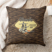 タンデムサーフィンハワイアンヴィンテージサーフデザイン クッション (ブランケット)