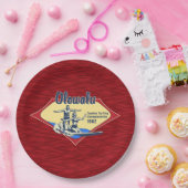 タンデムサーフィンハワイアンヴィンテージサーフデザイン ペーパープレート (パーティー)