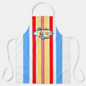 タンデムサーフィンハワイアンヴィンテージサーフデザイン – 赤 エプロン (正面)