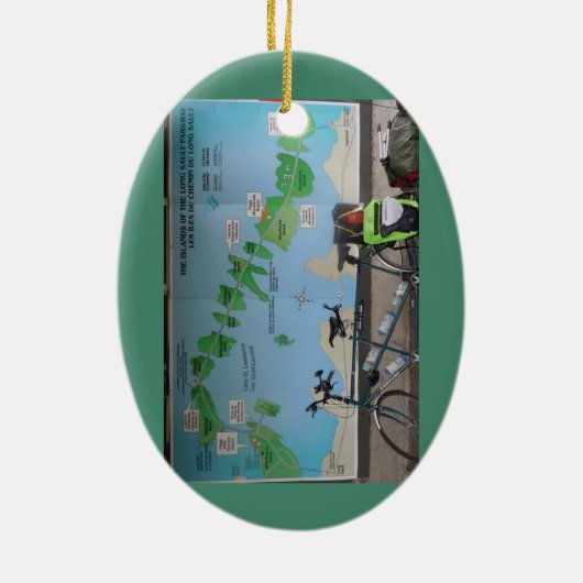 タンデムバイクのオーナメント セラミックオーナメント (裏面)