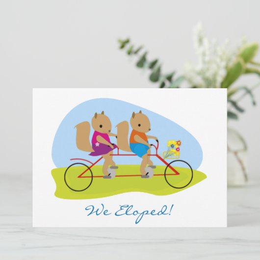 タンデムバイクのリス私達は駆け落ちしました 案内状 (スタンド正面)