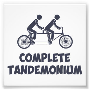 タンデムバイク完全なTandemonium フォトプリント