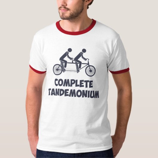 タンデムバイク完全なTandemonium Tシャツ (正面)