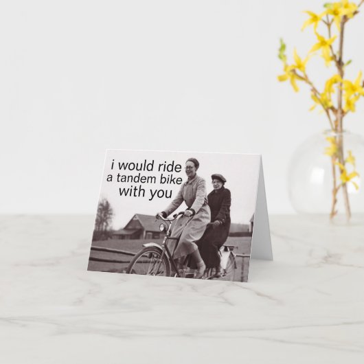 タンデムバイク カード (黄色い花)