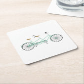 タンデムバイク スクエアペーパーコースター (アングル)