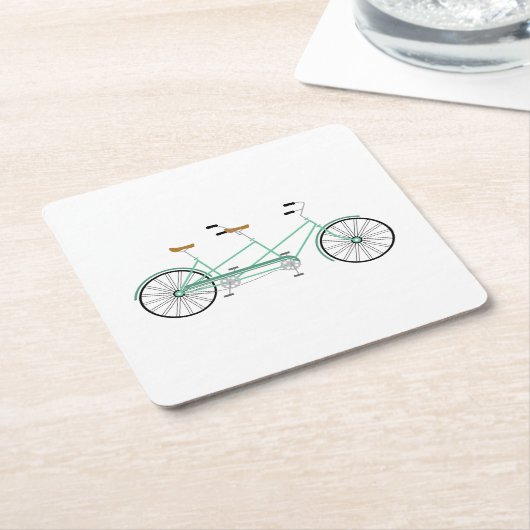 タンデムバイク スクエアペーパーコースター (アングル)