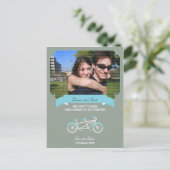 タンデムバイク（青/灰色）日付写真を保存 案内ポストカード (スタンド正面)