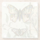 タンデムバタフライオーバーグリーン葉ズ ガラスコースター (裏面)