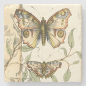 タンデムバタフライオーバーグリーン葉ズ ストーンコースター (正面)