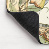 タンデムバタフライオーバーグリーン葉ズ マウスパッド (コーナー)