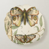 タンデムバタフライオーバーグリーン葉ズ ラウンドクッション (裏面)