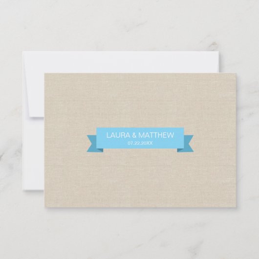 タンデム結婚自転車のリフェイクネンRSVP 出欠カード (裏面)