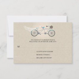 タンデム結婚自転車のリフェイクネンRSVP 出欠カード