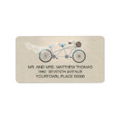 タンデム結婚自転車差出人住所 ラベル (正面)