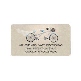 タンデム結婚自転車差出人住所 ラベル