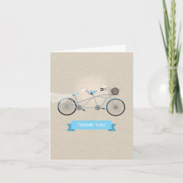 タンデム結婚自転車 サンキューカード