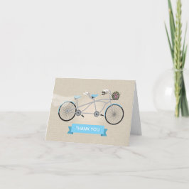 タンデム結婚自転車 サンキューカード
