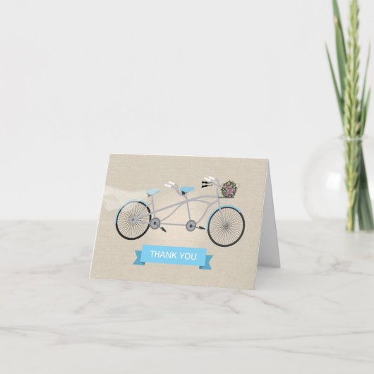 タンデム結婚自転車 サンキューカード (正面)