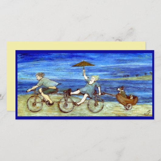 タンデム自転車で旅行する日付を保存 (正面/裏面)