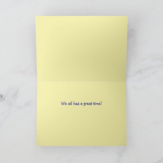 タンデム自転車で旅行する サンキューカード (内部)