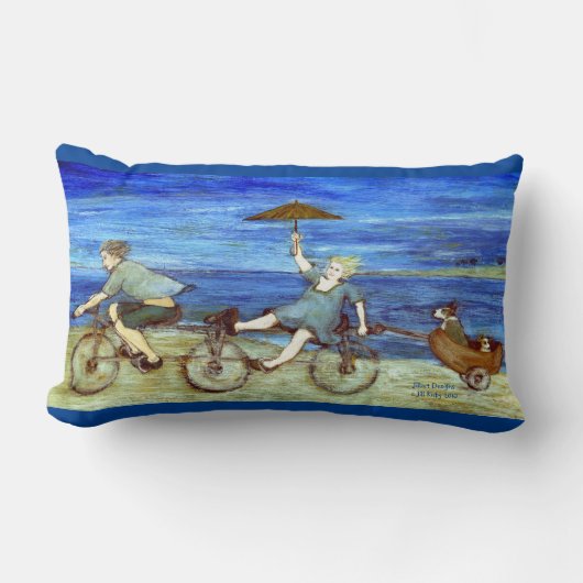 タンデム自転車で旅行する ランバークッション (正面)