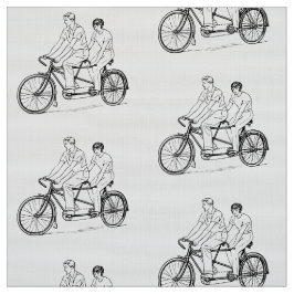 タンデム自転車における黒白レトロ対 ファブリック