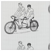 タンデム自転車における黒白レトロ対 ファブリック (クローズアップ)