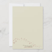 タンデム自転車のカップルのブライダルシャワーの招待状 招待状 (裏面)