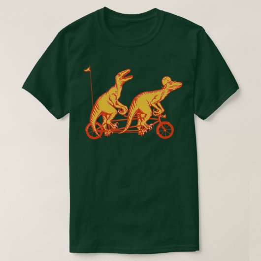 タンデム自転車のサイクリングラプター Tシャツ (デザイン正面)