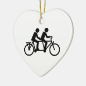 タンデム自転車のバイク セラミックオーナメント (左)
