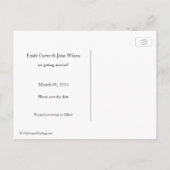 タンデム自転車の結婚式の日付はがきを保存 案内ポストカード (裏面)