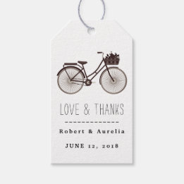 タンデム自転車の結婚式 ギフトタグ