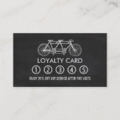 タンデム自転車の黒板、アンティーク販売業 ロイヤリティカード (正面)