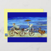 タンデム自転車はがきによる旅行 ポストカード (正面/裏面)