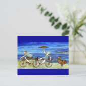 タンデム自転車はがきによる旅行 ポストカード (スタンド正面)