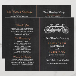 タンデム自転車オンシャルボード結婚式 プログラム