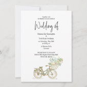 タンデム自転車カジュアル結婚式招待状の写真なし 招待状 (正面)