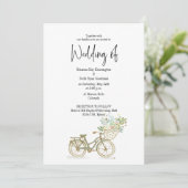 タンデム自転車カジュアル結婚式招待状の写真なし 招待状 (スタンド正面)
