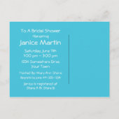 タンデム自転車カスタムアクア招待状はがき インビテーションポストカード (裏面)