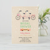 タンデム自転車シャワー招待 サンキューカード (スタンド正面)