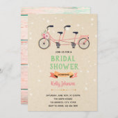 タンデム自転車シャワー招待 サンキューカード (正面/裏面)