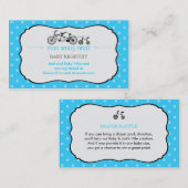 タンデム自転車ベビーシャワー登録カード エンクロージャーカード (正面/裏面)